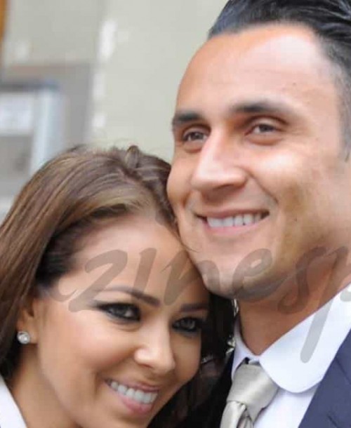 Keylor Navas y su mujer Andrea Salas felices por el título del futbolista