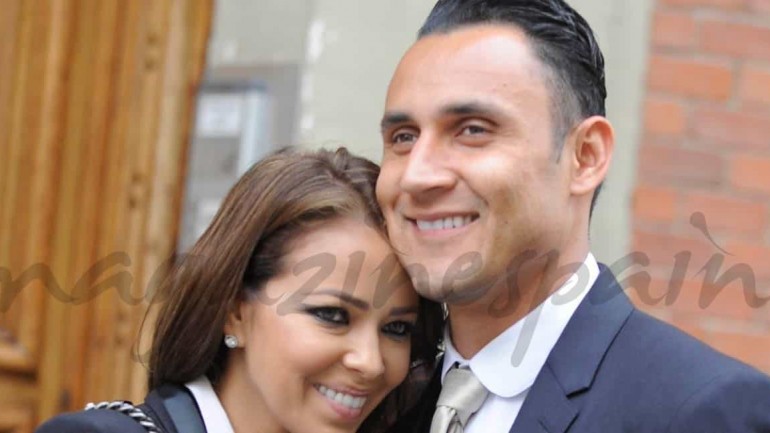 Keylor Navas y su mujer Andrea Salas felices por el título del futbolista