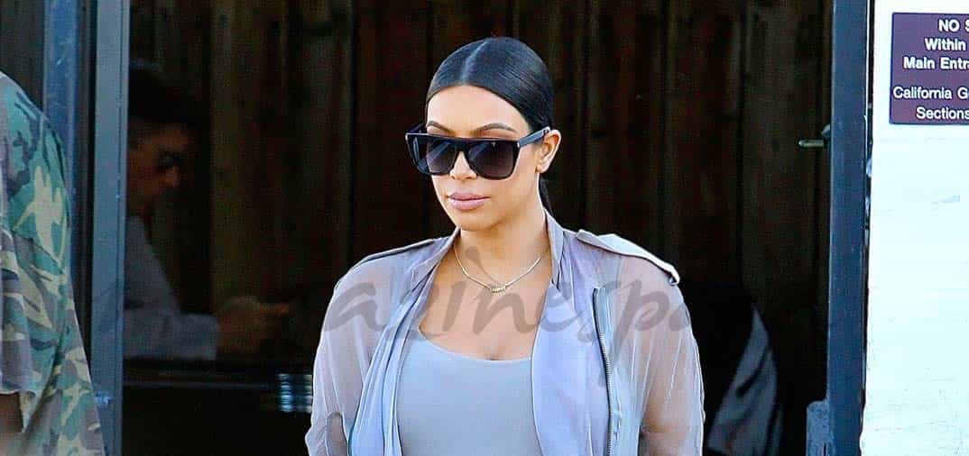 Kim Kardashian orgullosa de su cuerpo, en su sexto mes de embarazo