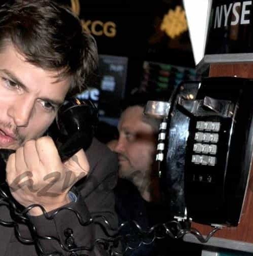 Ashton Kutcher revoluciona la bolsa de Nueva York