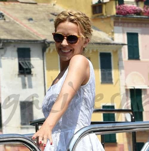 Kylie Minogue sola de vacaciones, en Portofino