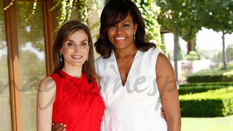 El cariñoso reencuentro de la reina Letizia y Michelle Obama