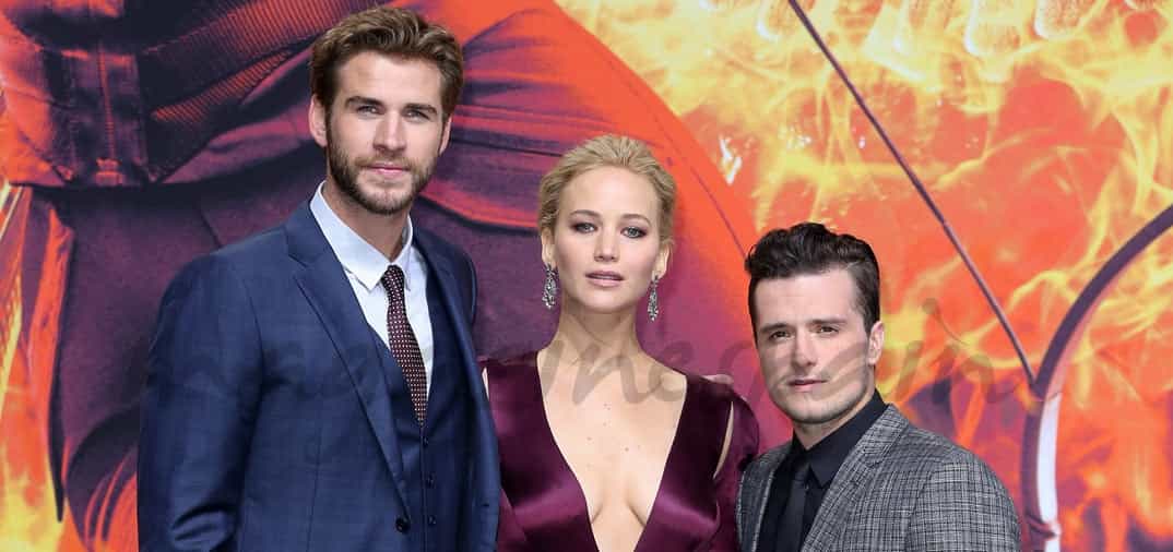 liam-hemsworth-jennifer-lawrence-y-josh-hutcherson juegos del hambre sinsajo 2 parte