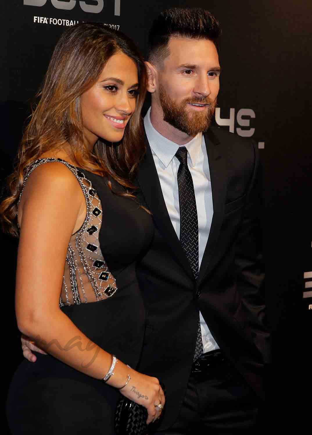 lionel messi y antonella rocuzzo en los premios the best de la fifa