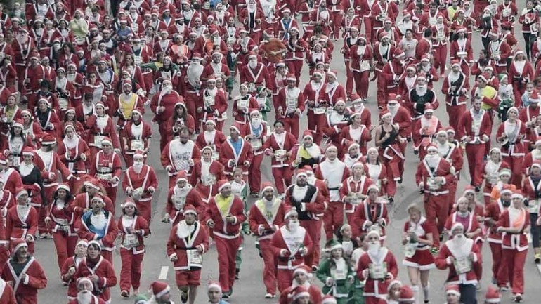Madrid se llenó de Santa Claus