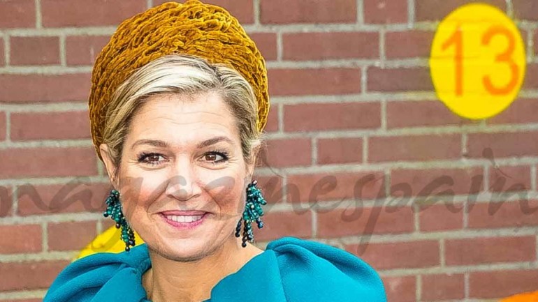 Máxima de Holanda, de nuevo apuesta por la moda del turbante
