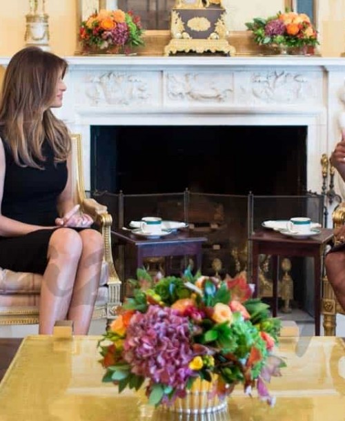 Melania Trump y Michelle Obama toman juntas el té en la Casa Blanca