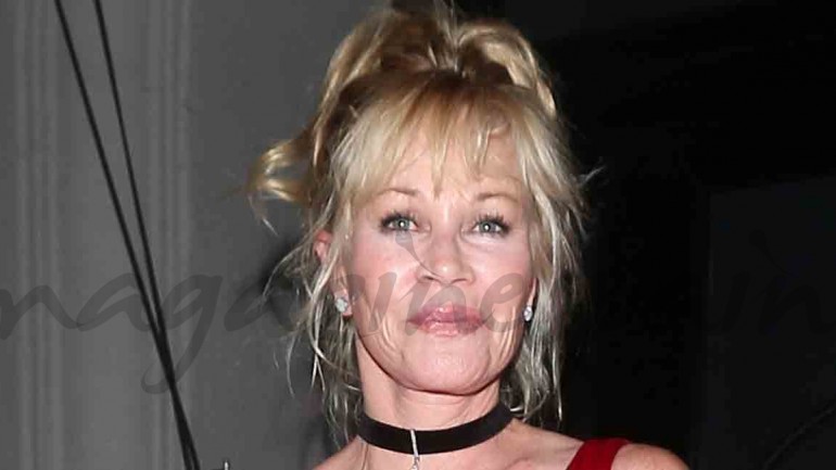 Melanie Griffith de rojo para celebrar su 60 cumpleaños