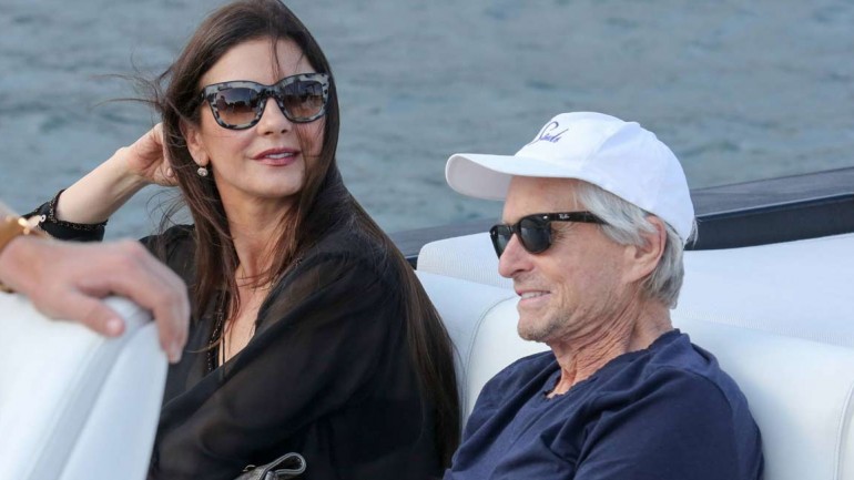 Michael Douglas y Catherine Zeta Jones, vacaciones en la Costa Azul
