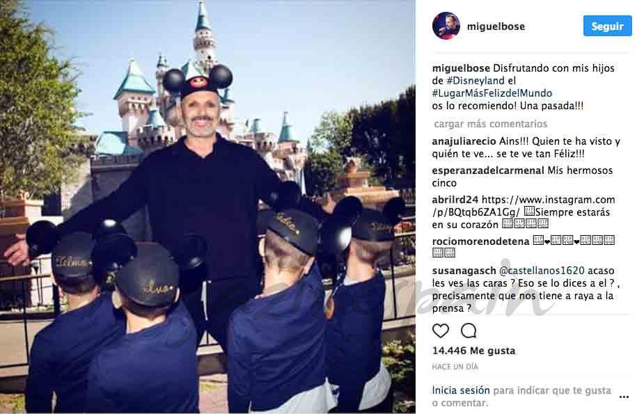 miguel bose en disneyland con sus hijos