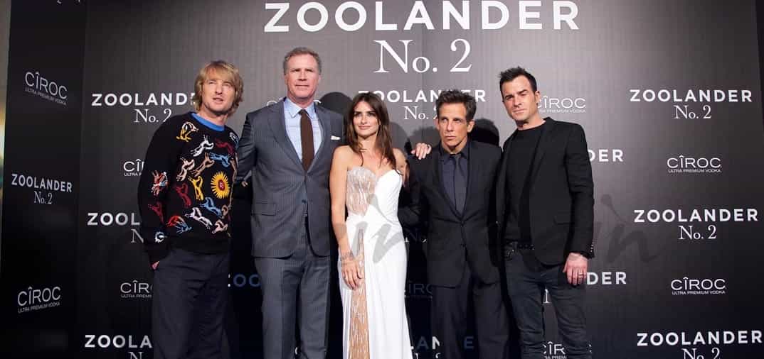 owen-wilson-will-ferrel-penelope-cruz-ben-stiller-y-justin-theroux presentan zoolander 2