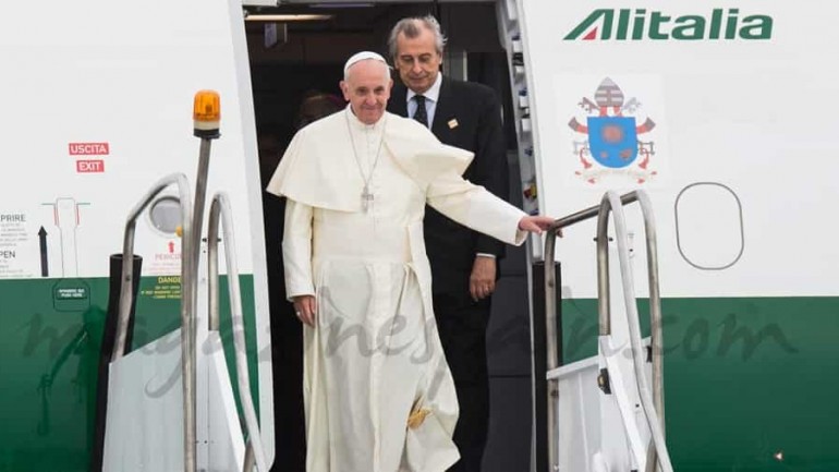 Llegada del Papa Francisco a Brasil