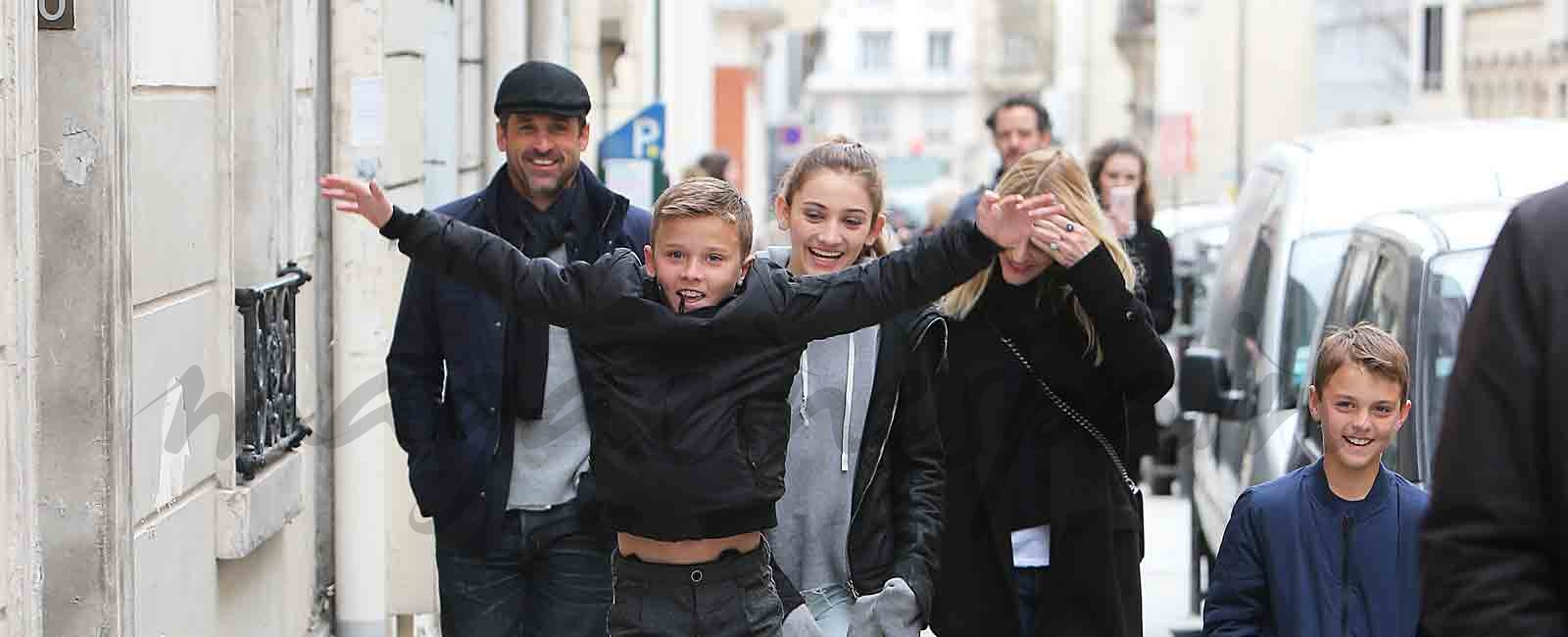 Patrick Dempsey y su familia, vacaciones en París