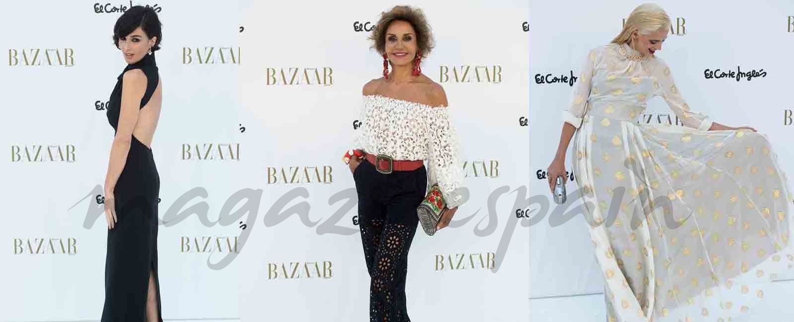 paz vega nati abascal y macarena gomez en 150 aniversario de harpers bazaar