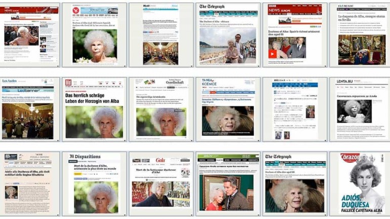 El mundo entero reconoce a la Duquesa de Alba – “Trending topic”