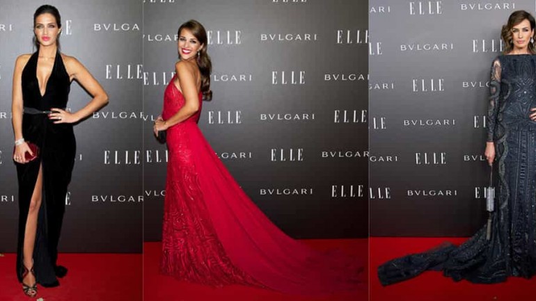 Encuentro de bellezas sobre la alfombra roja de los Premios Elle