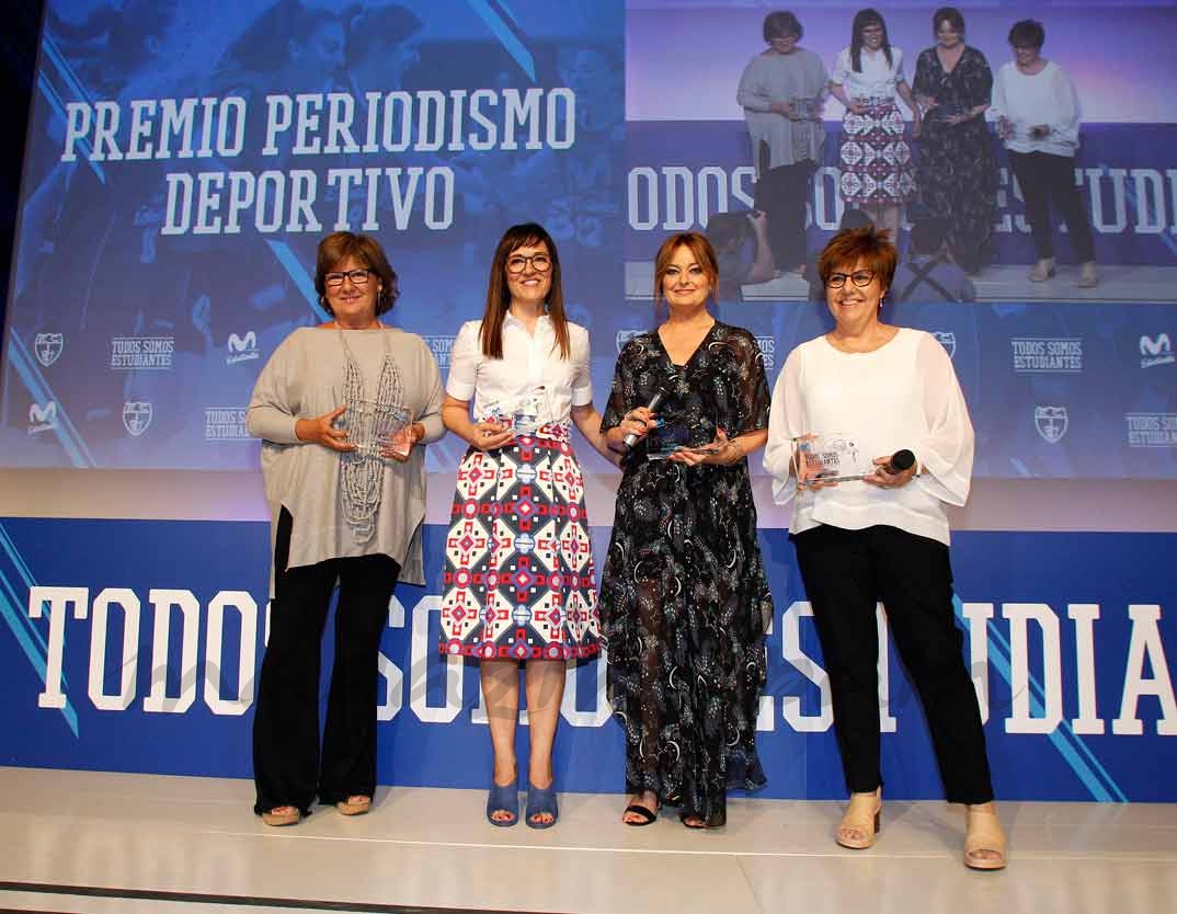 Premio Periodismo Deportivo: MARÍA ESCARIO, OLGA VIZA, MÓNICA MARCHANTE, ROSANA ROMERO © Club Estudiantes Baloncesto