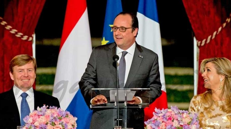Máxima de Holanda irradia simpatía en el Palacio del Elíseo