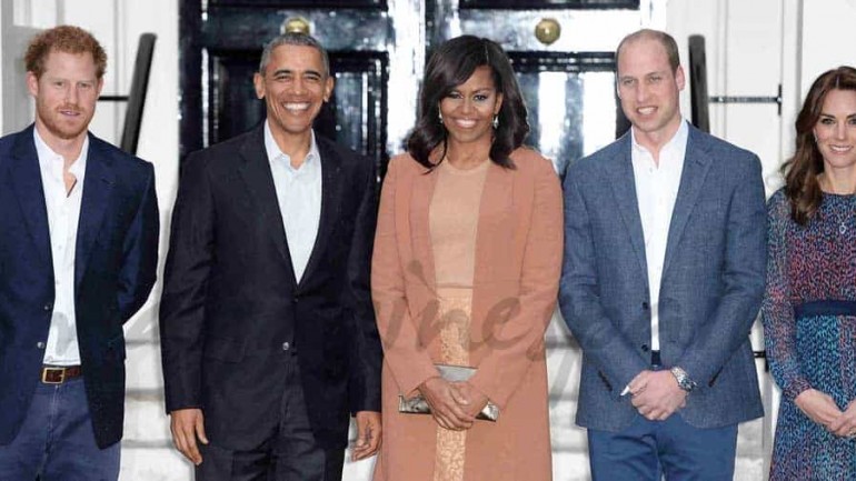 Barack y Michelle Obama con la Familia Real Inglesa