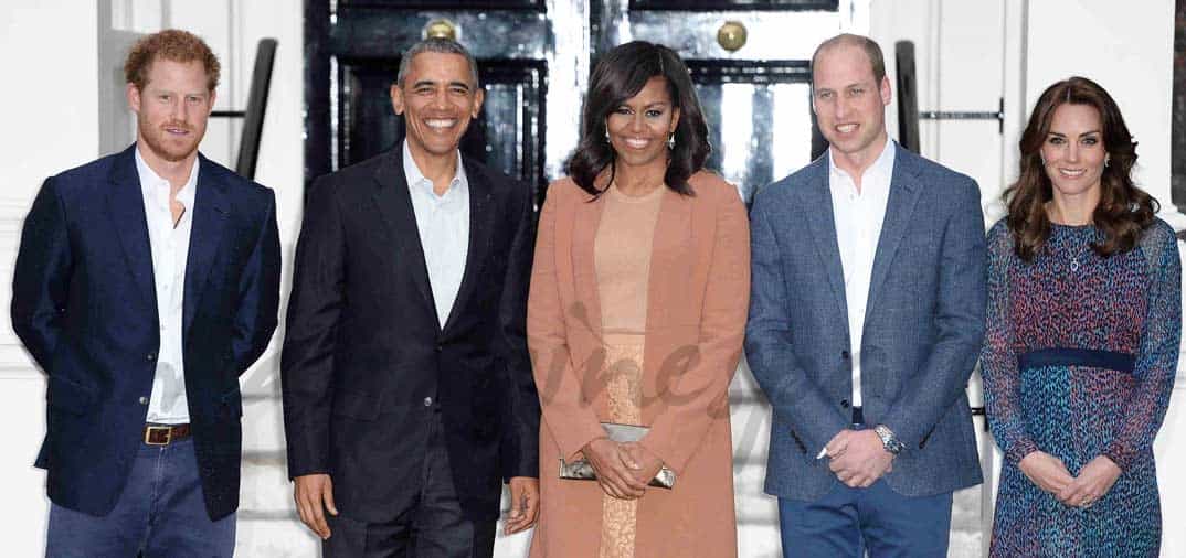 Barack y Michelle Obama con la Familia Real Inglesa