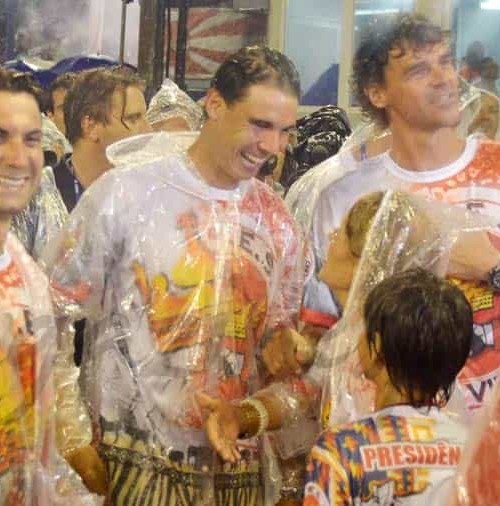 Rafa Nadal y David Ferrer, se divierten en el Carnaval de Río de Janeiro