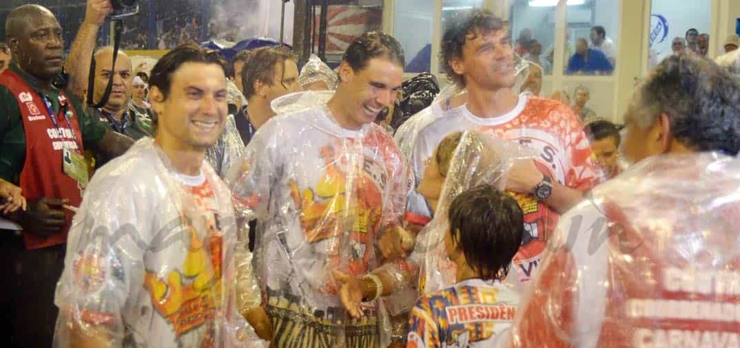Rafa Nadal y David Ferrer, se divierten en el Carnaval de Río de Janeiro