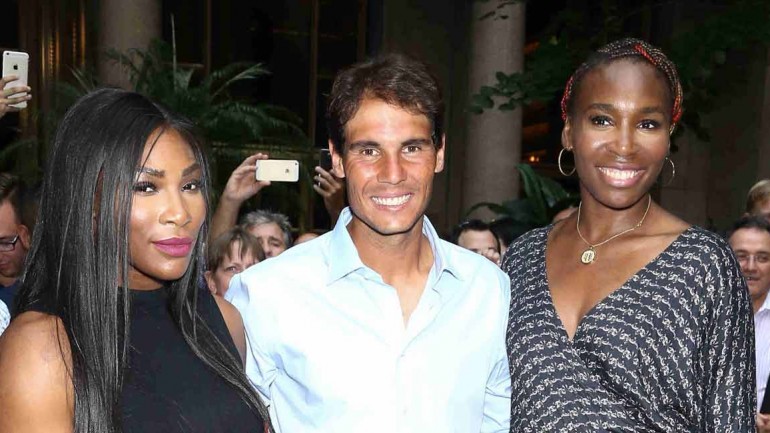 Rafa Nadal tenis virtual con las hermanas Williams