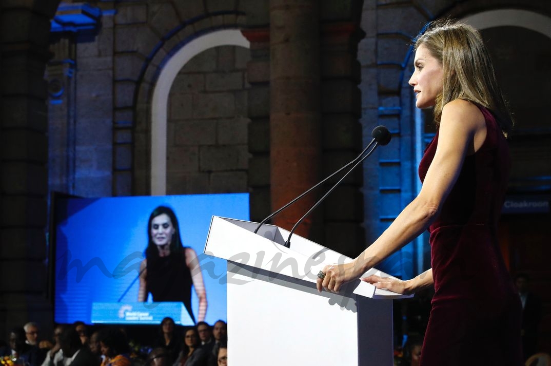 Doña Letizia durante su intervención en el Official World Cancer Leaders’ Summit © Casa S.M. El Rey