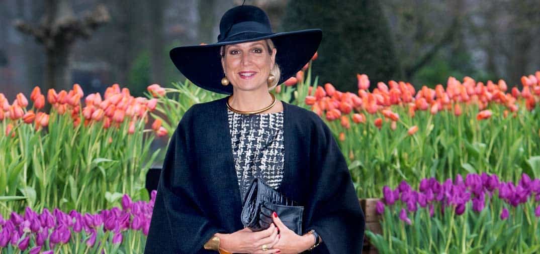 La reina Máxima de Holanda en blanco y negro