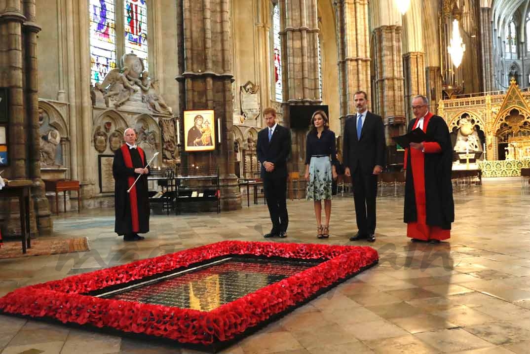 Reyes Felipe y Letizia en la Abadia de Westminster © Casa S.M. El Rey