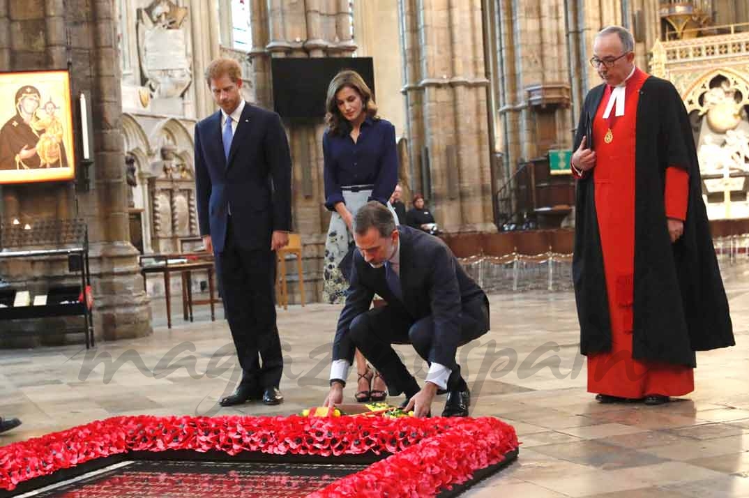 Reyes Felipe y Letizia en la Abadia de Westminster © Casa S.M. El Rey