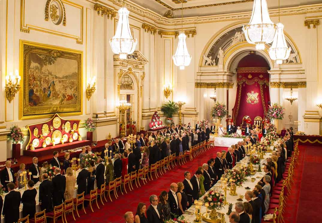 Reyes Cena de Gala en Buckingham Palace
