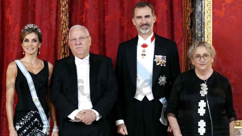 Cena de gala en el Palacio Real en honor al Presidente de Israel y a su esposa