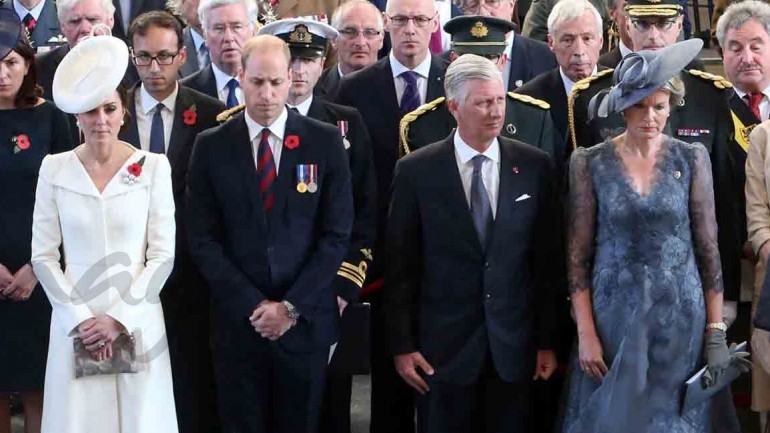 Los Duques de Cambridge y los Reyes de Bélgica en el centenario de la batalla de Passchendaele.