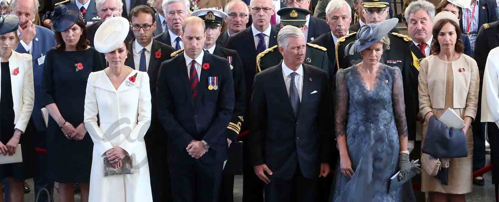 Los Duques de Cambridge y los Reyes de Bélgica en el centenario de la batalla de Passchendaele.