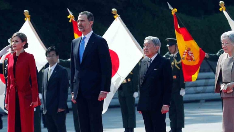 Los reyes Felipe y Letizia recibidos por el Emperador y la Emperatriz de Japón