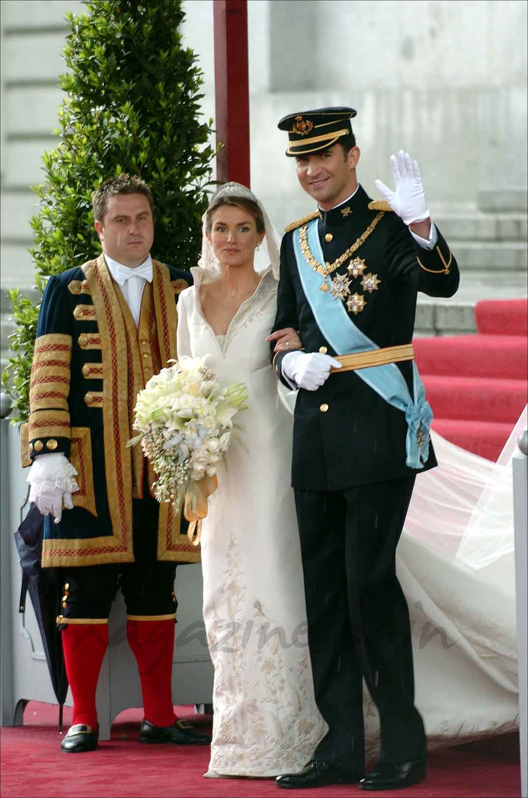 Reyes don Felipe y doña Letizia el día de su boda (22 de mayo de 2004)