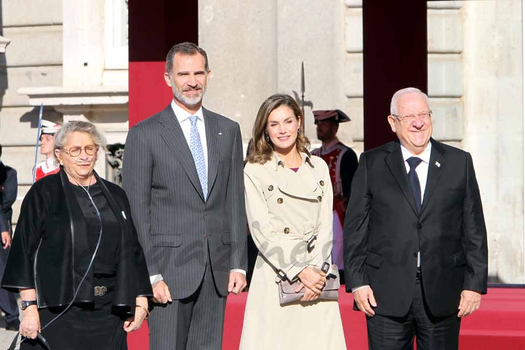 Los Reyes junto a Sus Excelencias Reuven Rivlin, Presidente del Estado de Israel, y Señora Nechama Rivlin © Casa S.M. El Rey