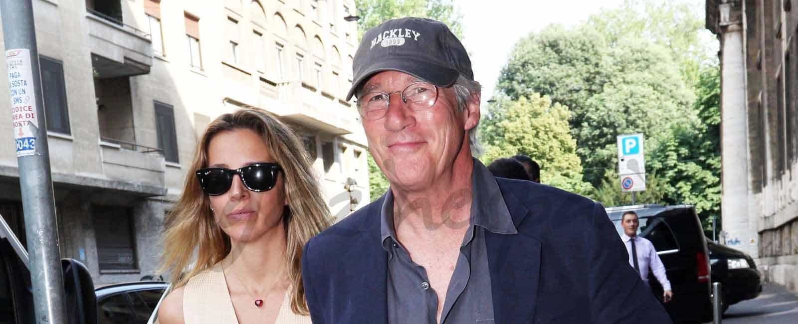 Richard Gere y Alejandra Silva, vacaciones en Milán