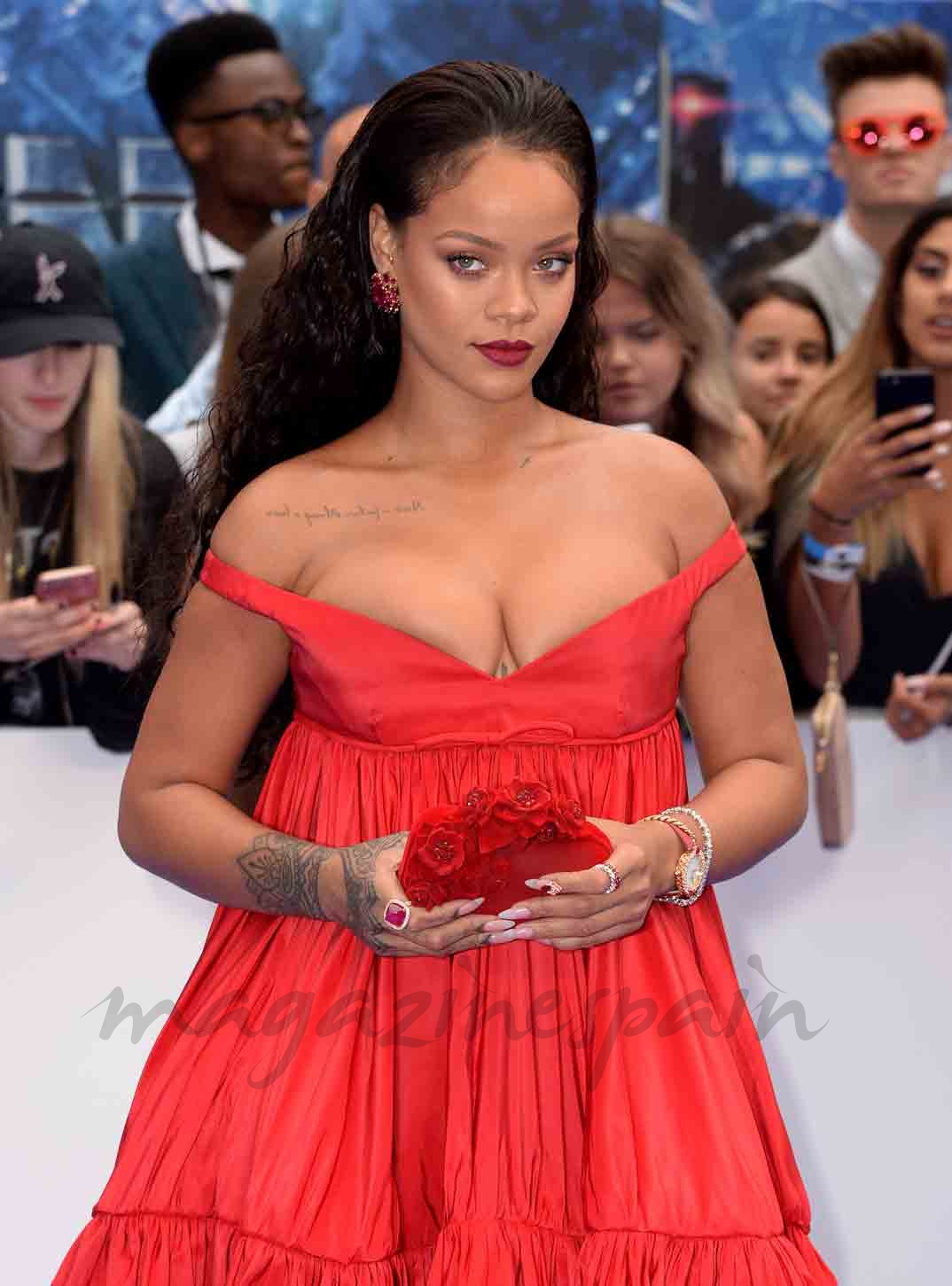 rihanna en la premiere de european film