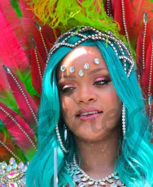 Rihanna y Lewis Hamilton en el Carnaval de Barbados