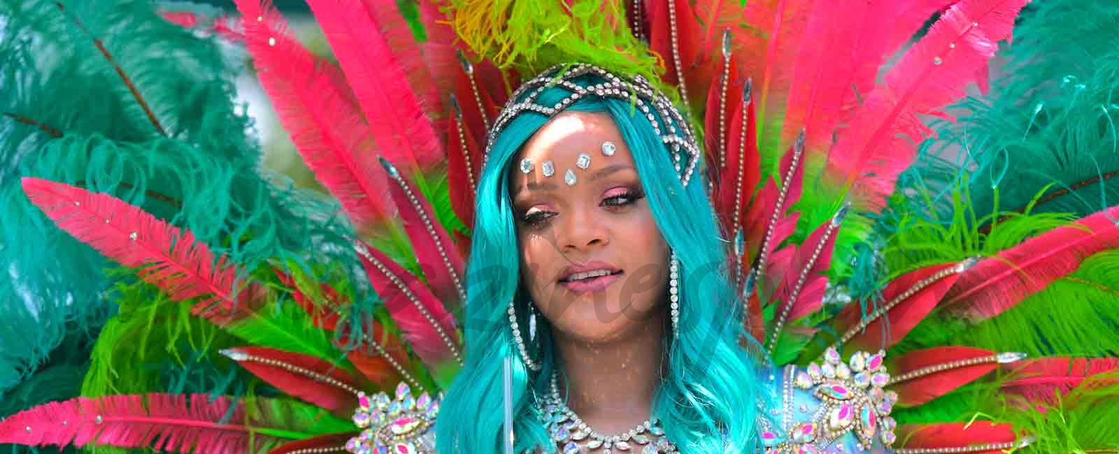 Rihanna y Lewis Hamilton en el Carnaval de Barbados