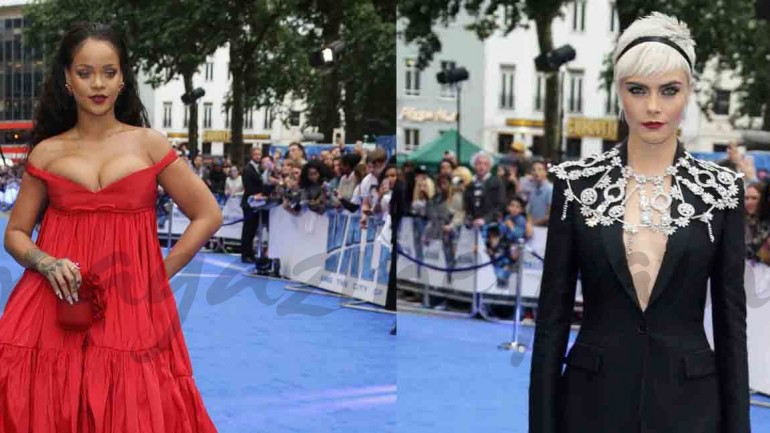 Rihanna y Cara Delevingne acaparan la atención en la alfombra roja de European Film