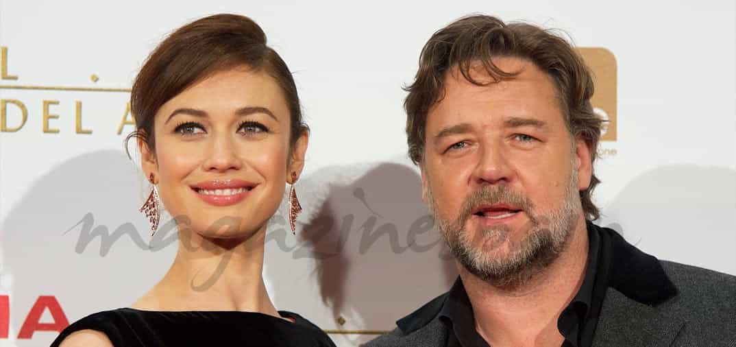 Russell Crowe y Olga Kurylenko en Madrid