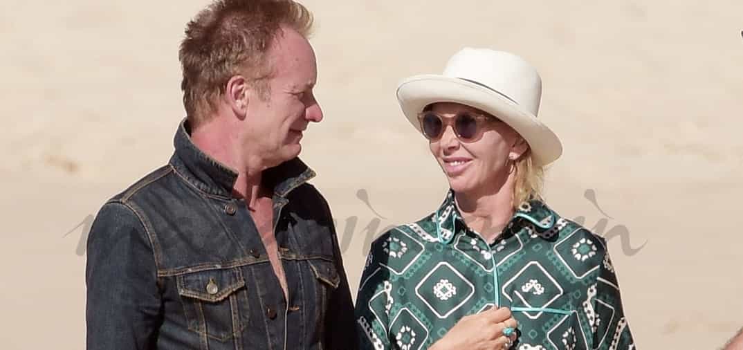 Sting y su esposa, enamorados a la orilla del mar