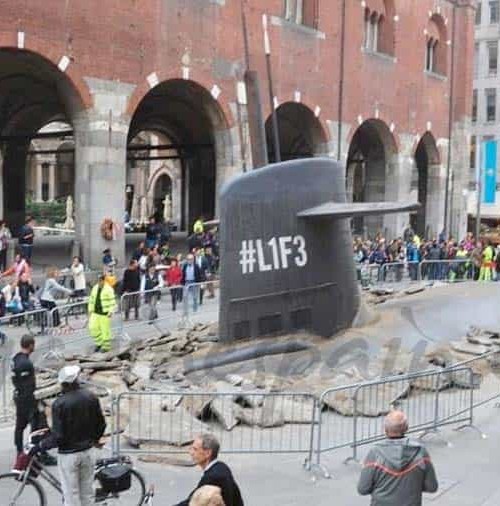 Como llegó este submarino a las calles de Milán…