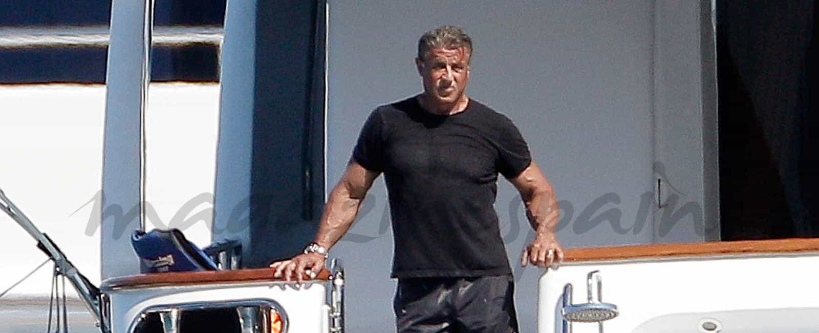 Sylvester Stallone continua sus vacaciones en la Costa Azul
