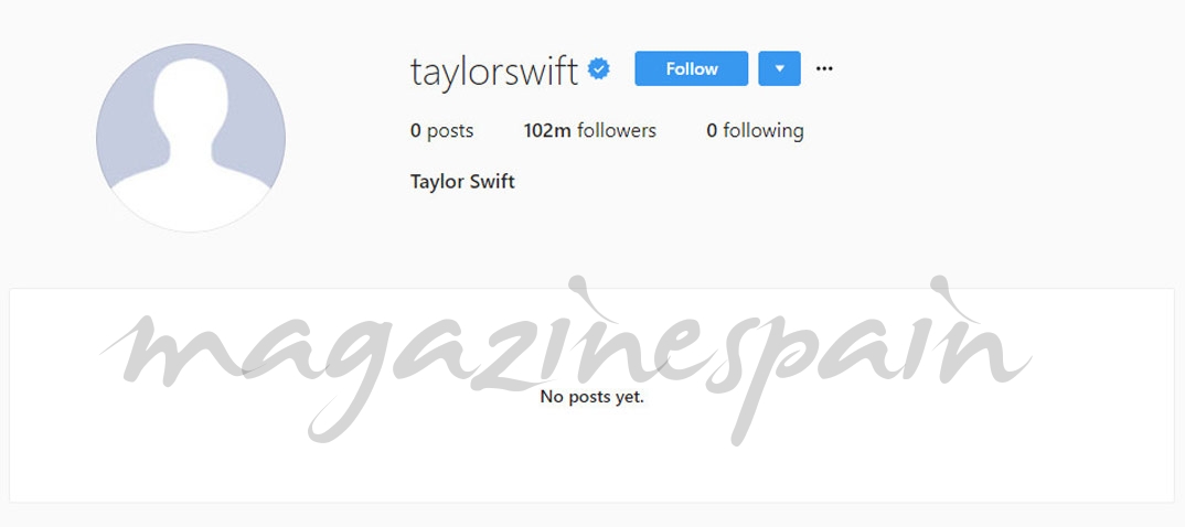 Taylor Swift borra Instagram