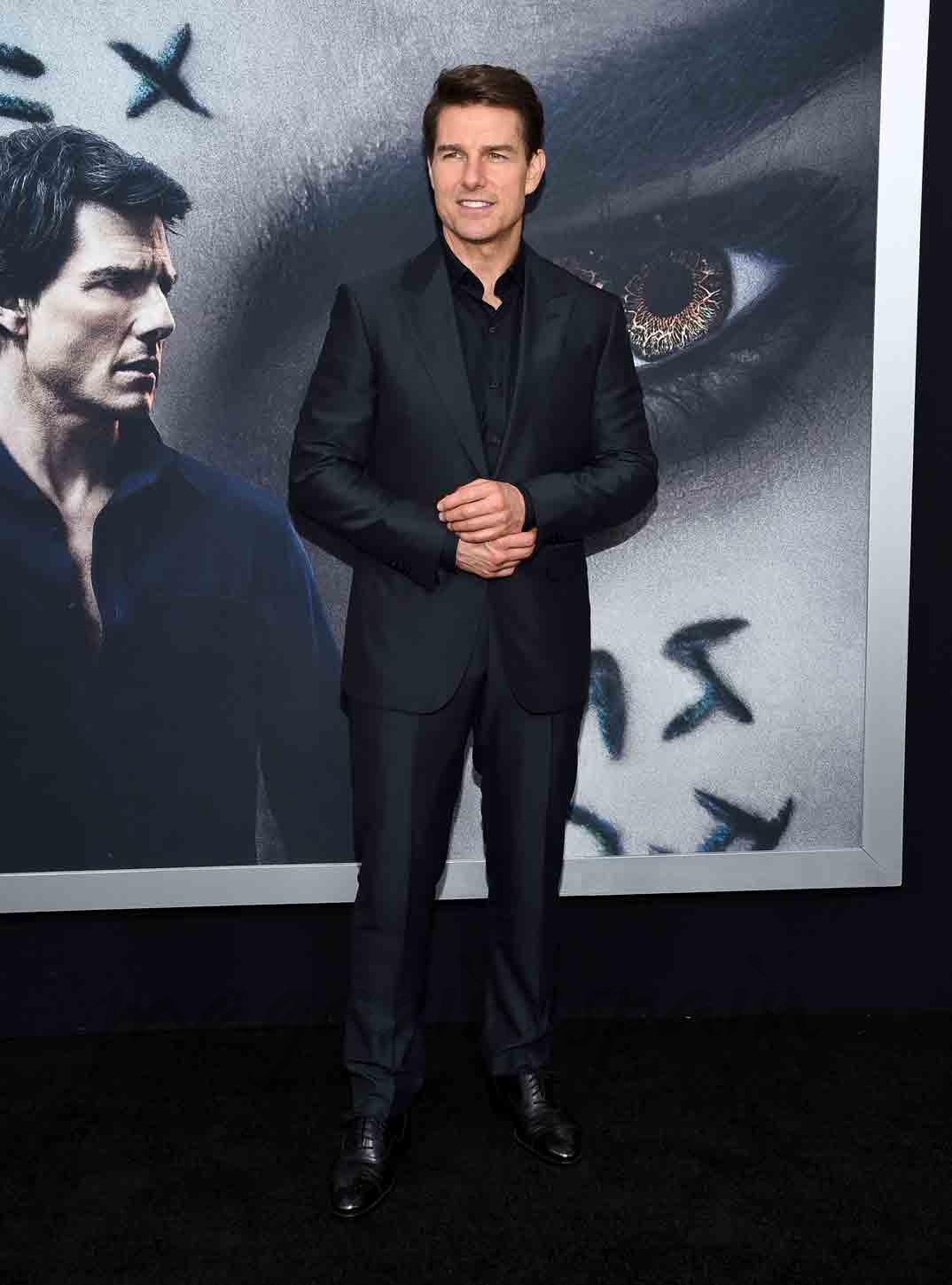 tom cruise en el estreno de la momia