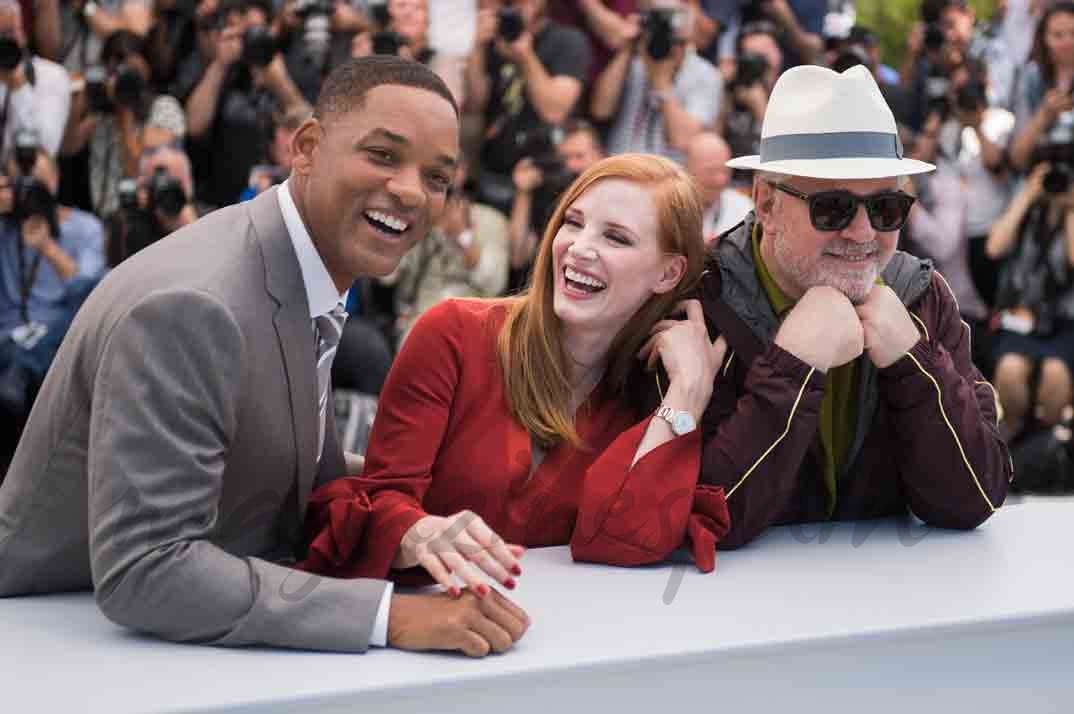 willy smith jessica chastain y pedro almodovar en cannes